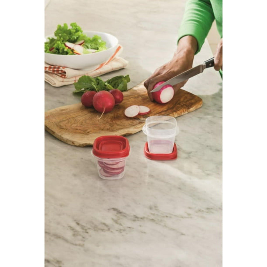 Food Storage Containers with Easy-Find Lids Ruby Red 0.5 Cup 2-Pk.