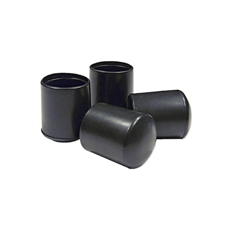 Richelieu America Rubber Furniture Leg End, 4 Pieces - Black