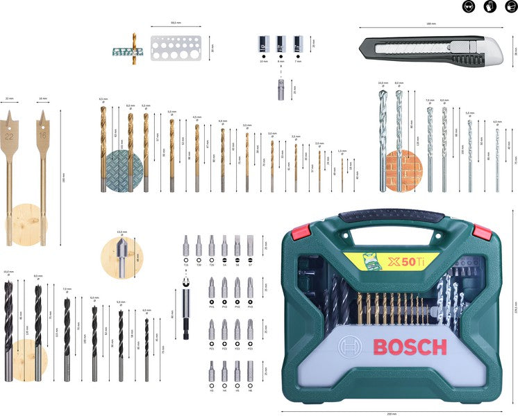 HAMMER DRILL CORDLESS W/FREE ACCS. BOSCH