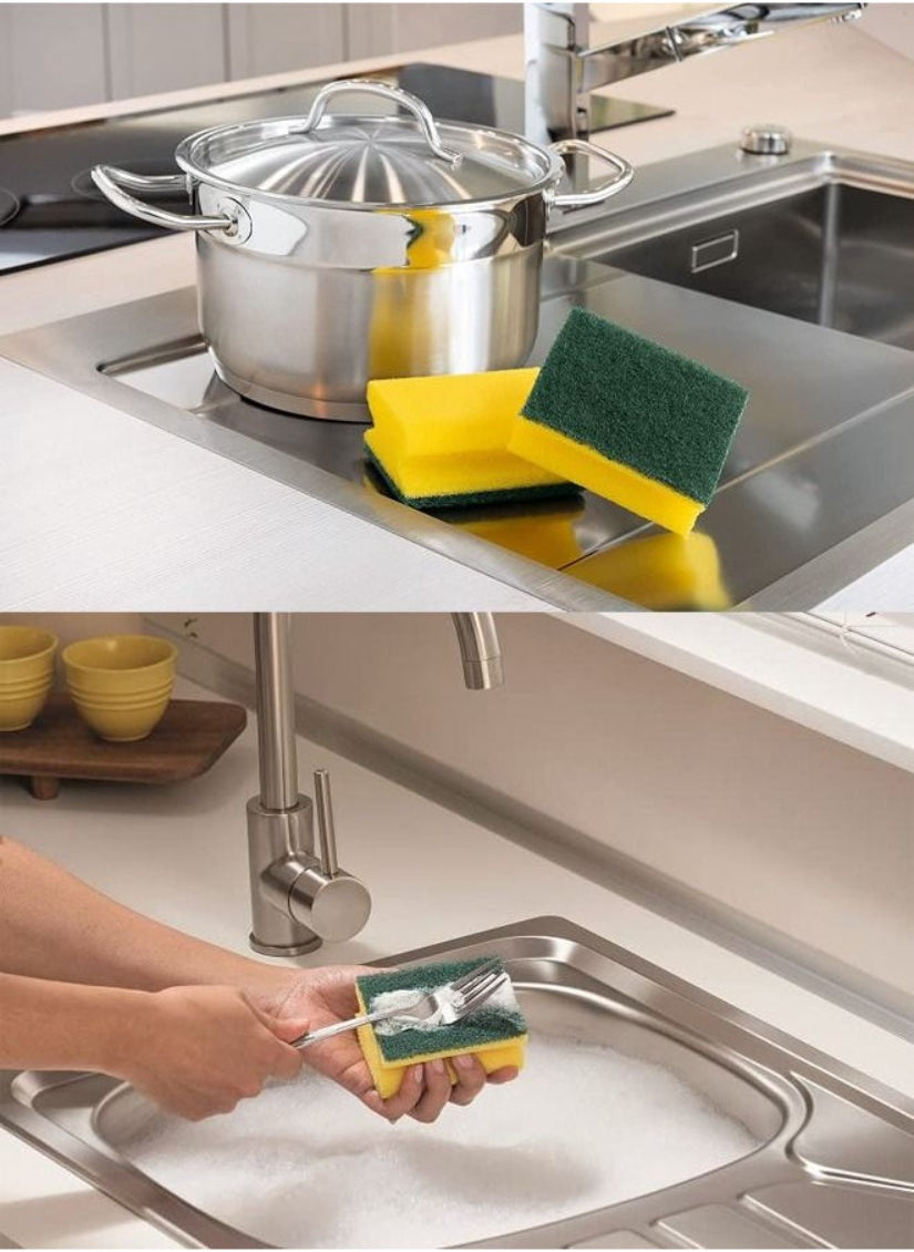 مجموعة إسفنج سكوتش برايت الكلاسيكي للحفاظ على الأظافر 8 قطع - أصفر وأخضر-4