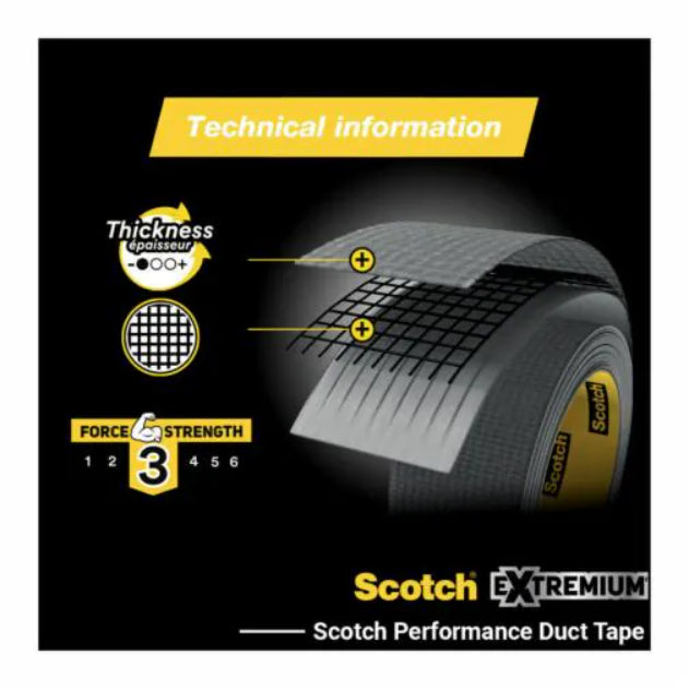 شريط لاصق سكوتش العالمي 48 مم × 50 م - فضي-3