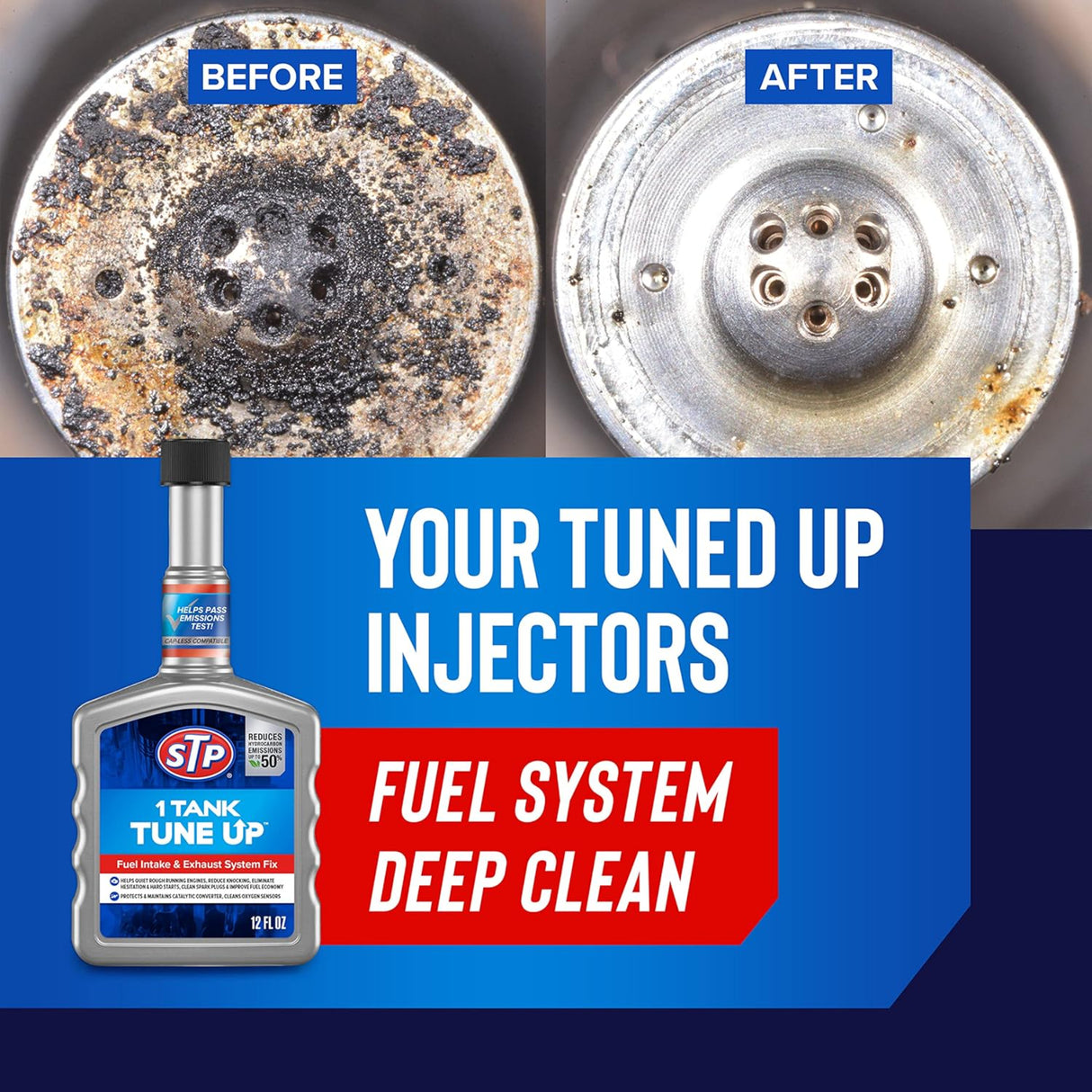 منظف نظام الوقود لتحسين أداء الخزان من اس تي بي 12 أونصة رمادي