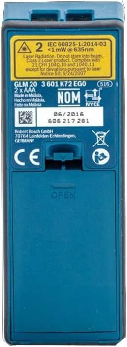 Bosch Professional Laser Measure, GLM20 - Blue/Black