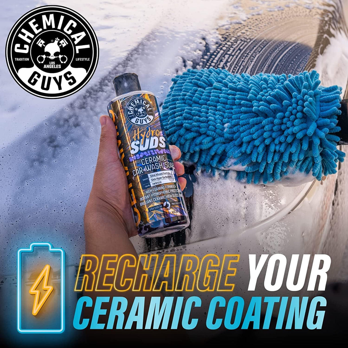 صابون غسيل السيارة الخزفي هيدروسودز كيميكال جايز - 16 أونصة-4