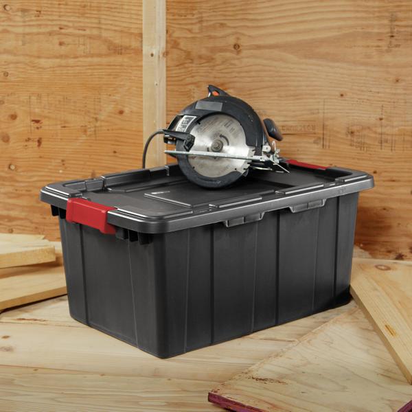 حقيبة بلاستيكية صناعية من ستيرلايت، سعة 15 جالون، أسود