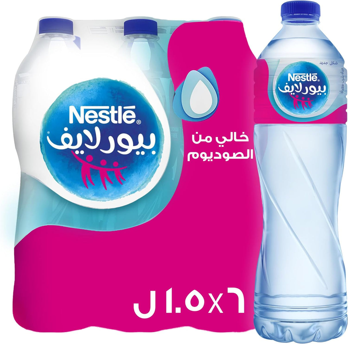 زجاجة مياه نستله بيور لايف - 6 × 1.5 لتر-4