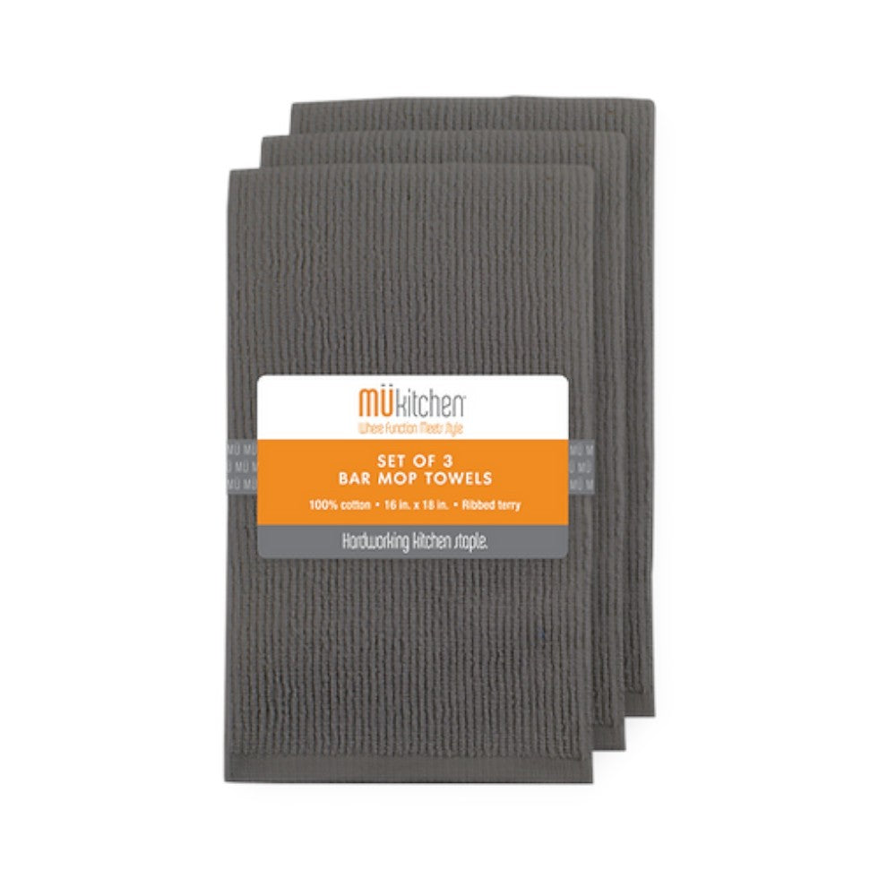 Bar Mop Towel S/3- Slate