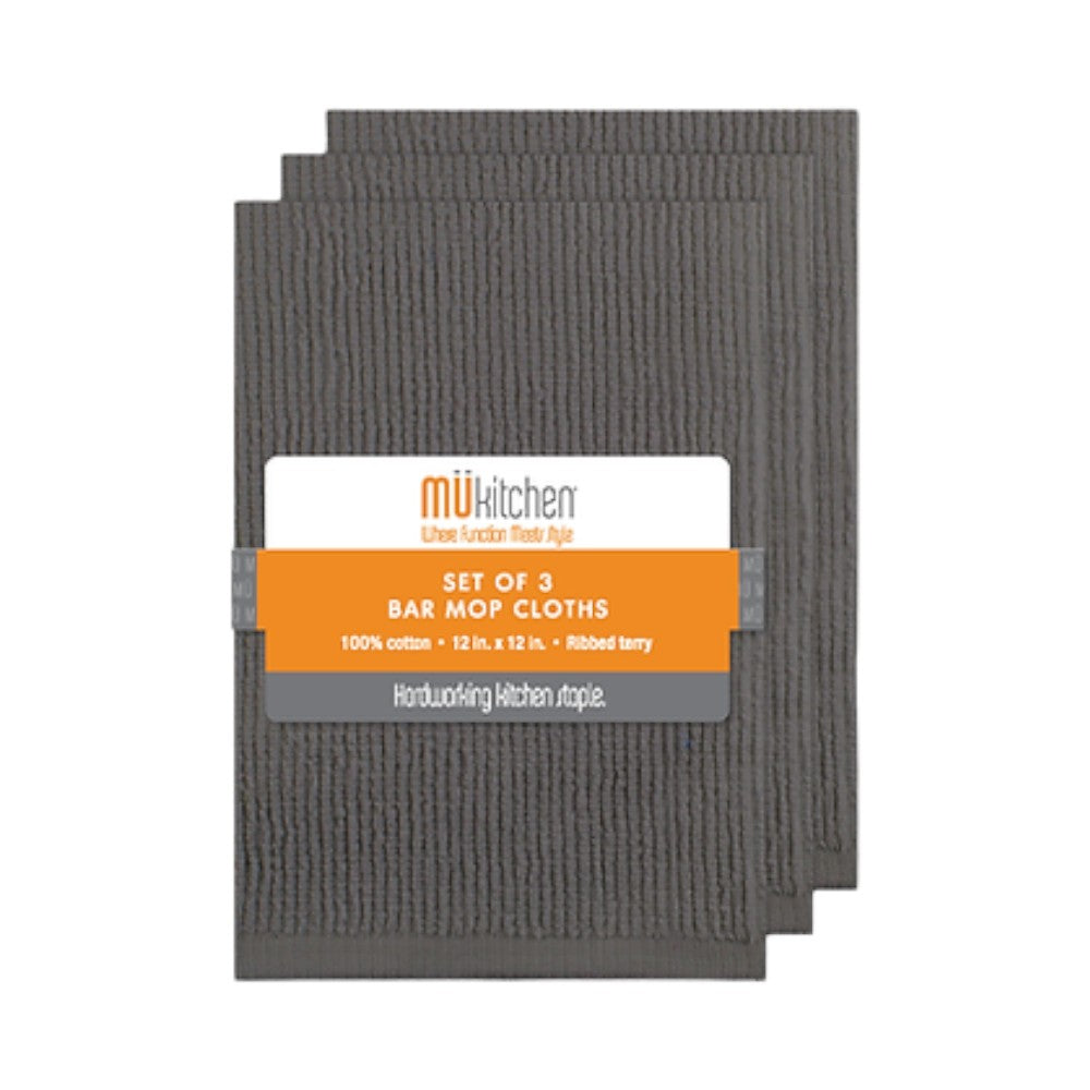 Bar Mop Cloth S/3- Slate