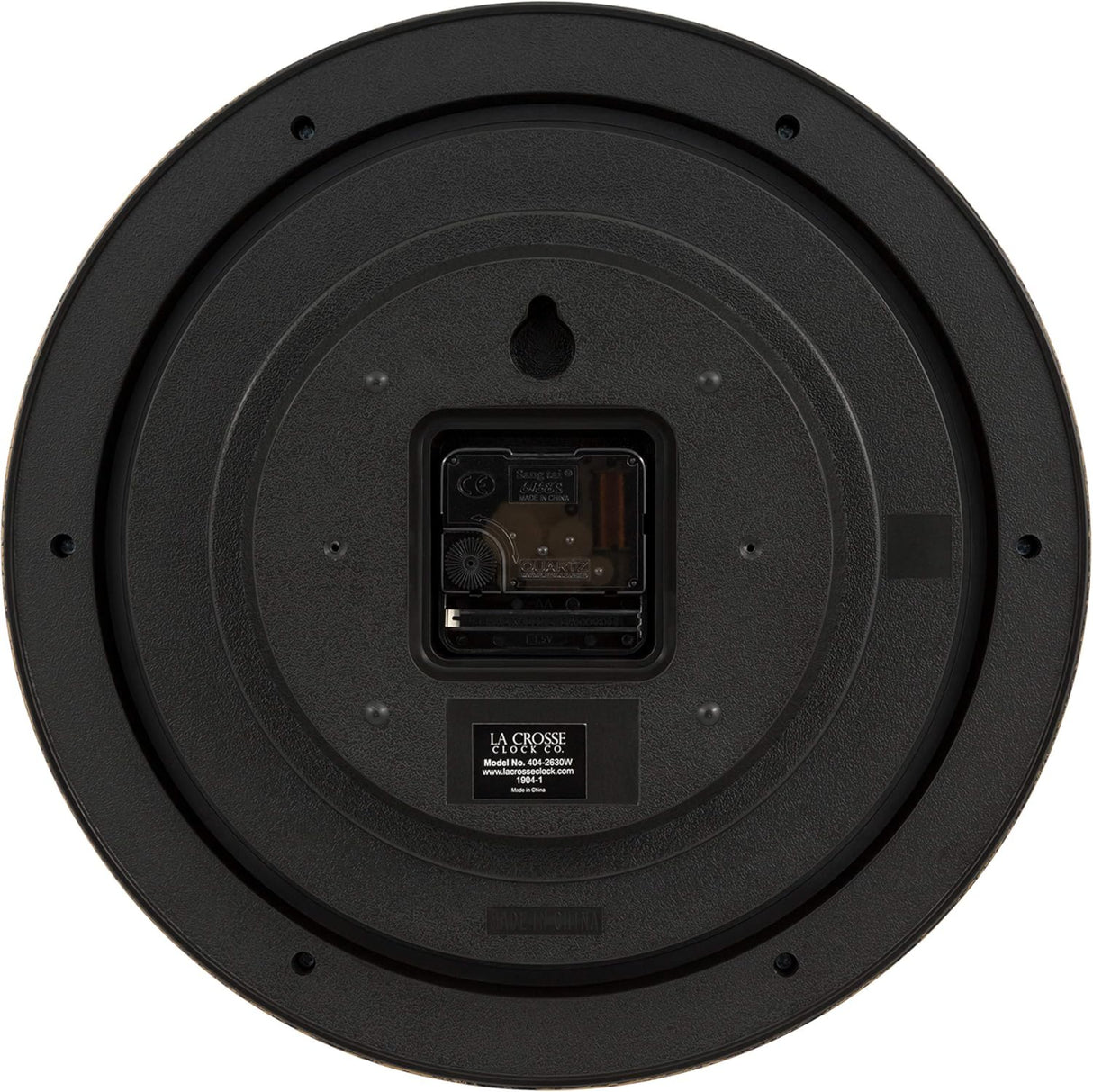 ساعة حائط لا كروس بتصميم خشب مزخرف، 12 بوصة - بني داكن-4