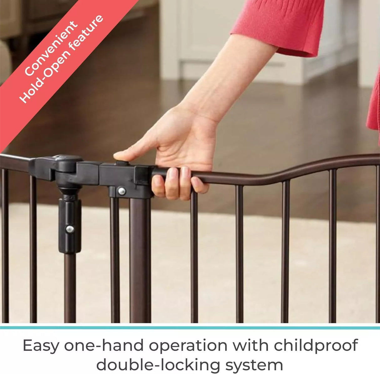 بوابة أطفال نورث ستيتس تودليروو واسعة ديلوكس، 72 بوصة - برونزي-4