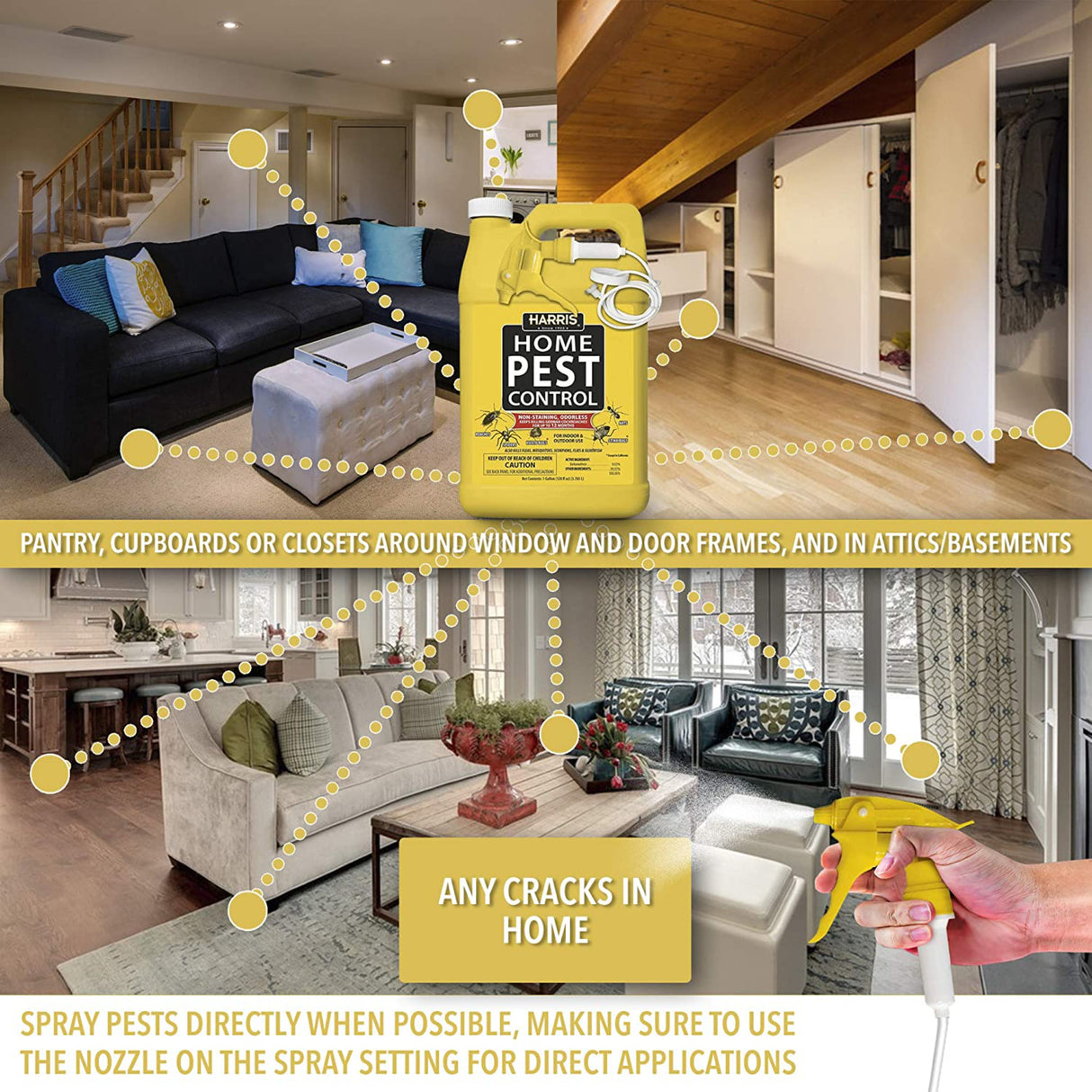 مكافحة الآفات المنزلية من هاريس 1 جالون