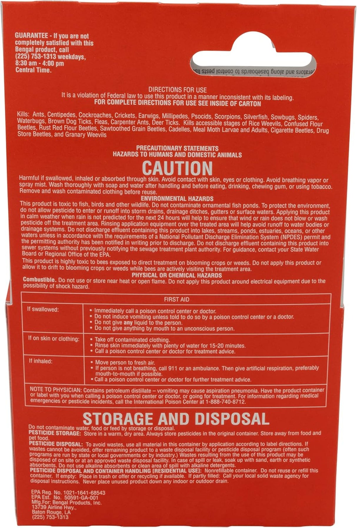 Bengal Insecticide Concentrate 2 oz