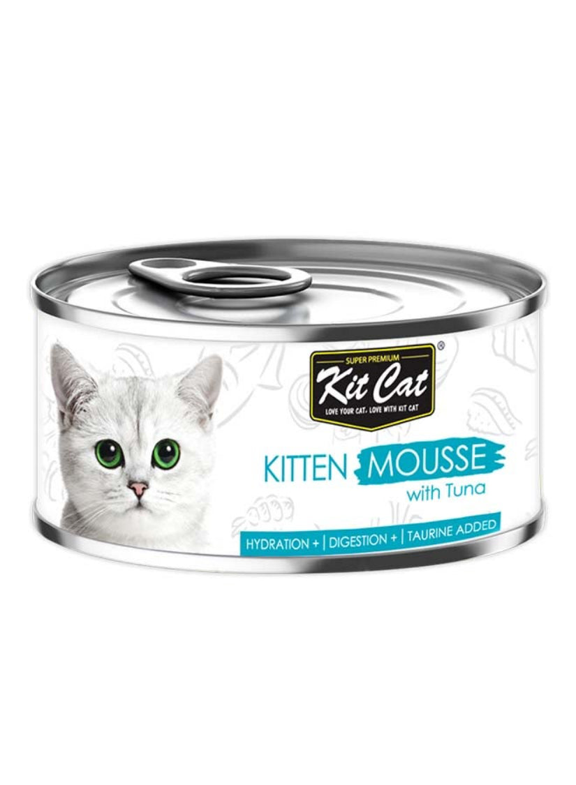 طعام قطط صغيرة رطب موس بالتونة كيت كات - 80 جرام