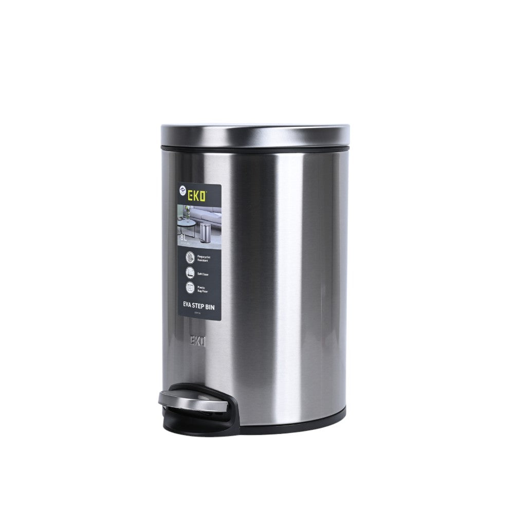 EKO Trash Can With Foot Pedal 8L