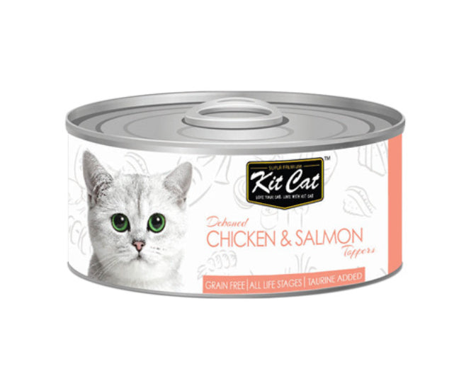 طعام القطط كيت كات دجاج منزوع العظم والسلمون - 80 جرام