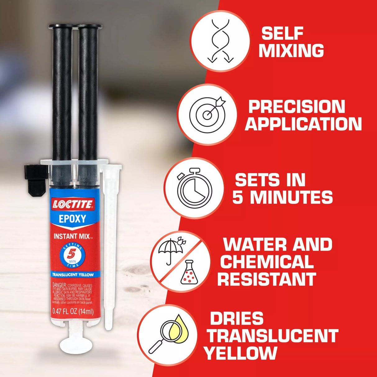 Loctite Fast Set Epoxy Adhesive, 0.47 oz