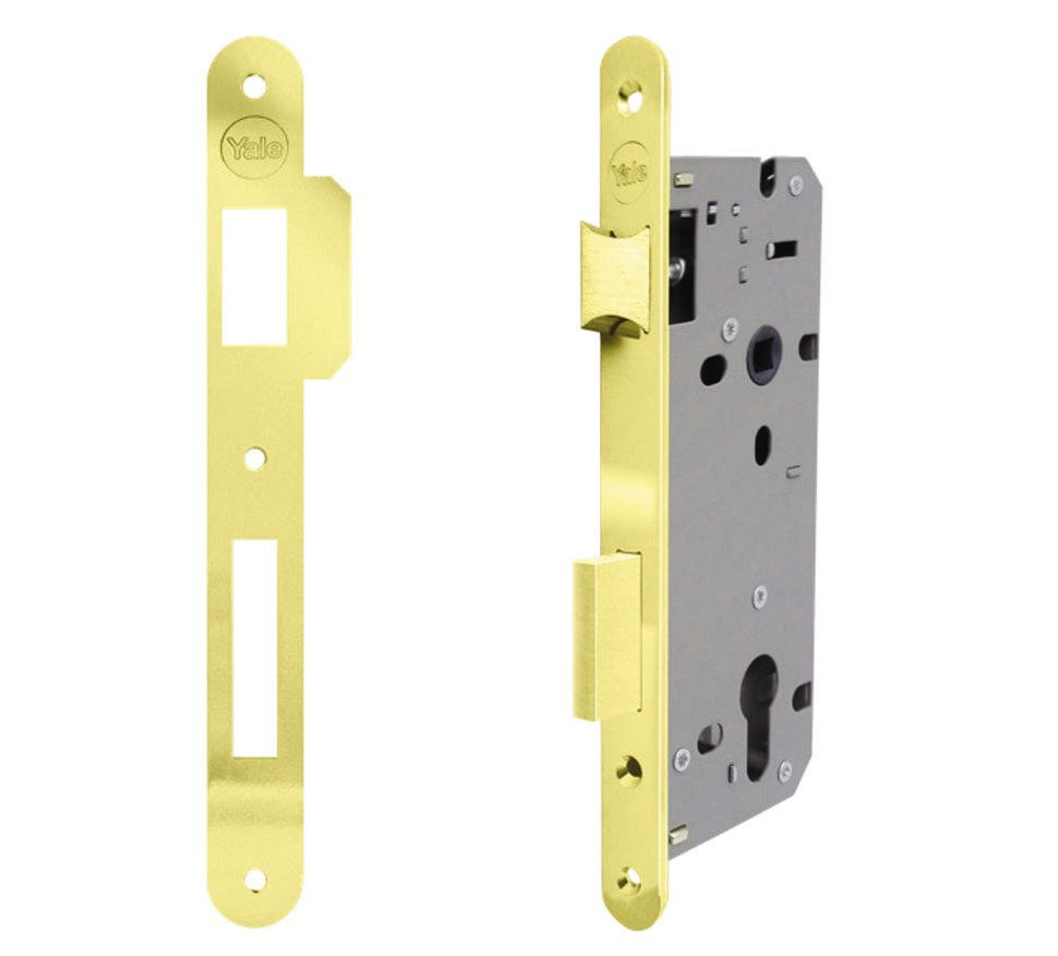 Yale Y52X Series Square Front Edge Mortise Lock for Wood Doors - Gold