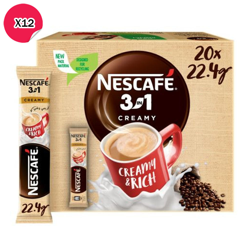 نيسكافيه 3 في 1 لاتيه كريمي - 12X20X22.4جرام