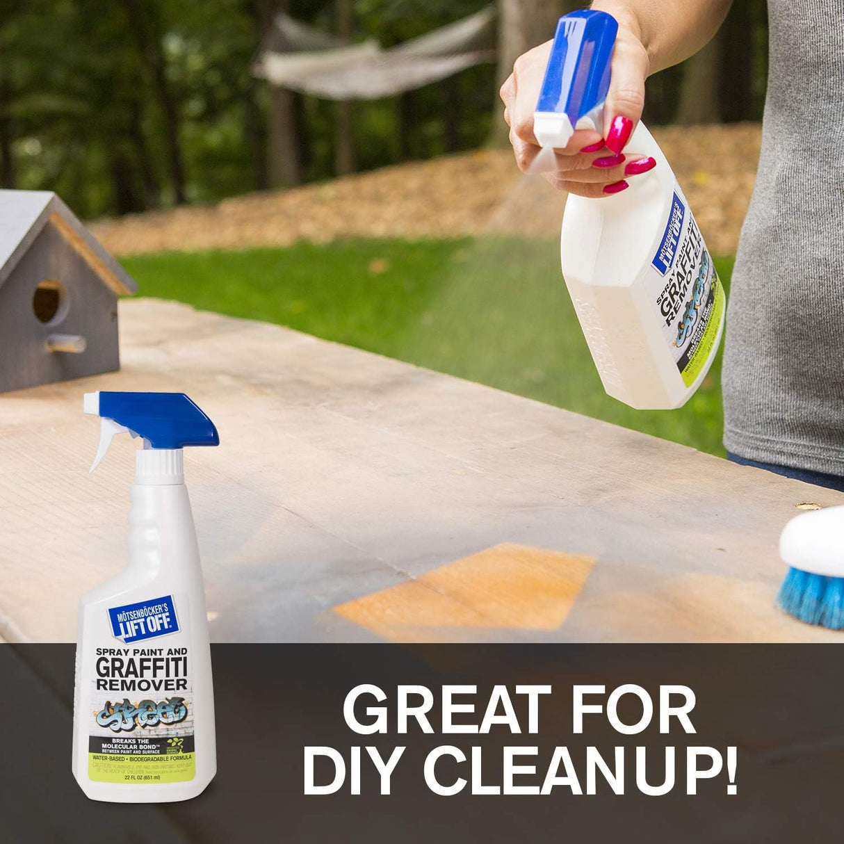 مزيل رسومات الجرافيتي قائم على الماء من موتسينبوكرز ليفت أوف، 22 أونصة، أبيض