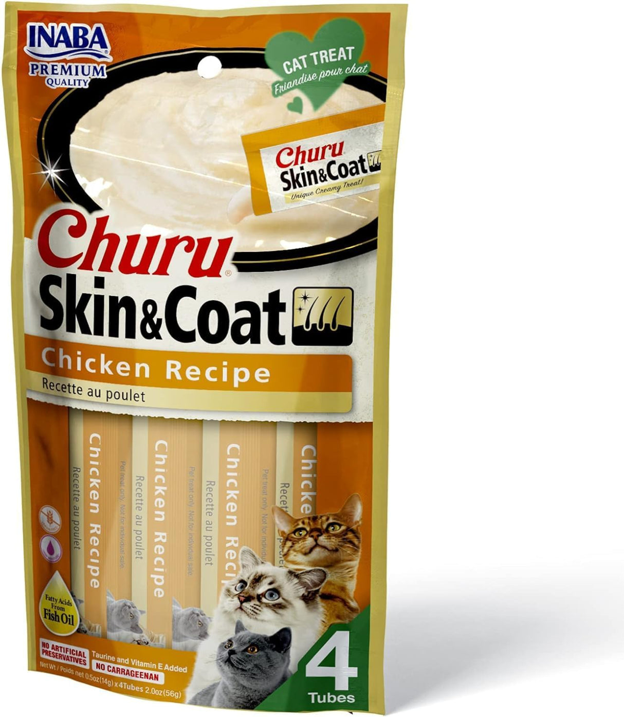 مكافأة القطط إينابا شورو مهروس الدجاج للبشرة والفرو - 14 جرام