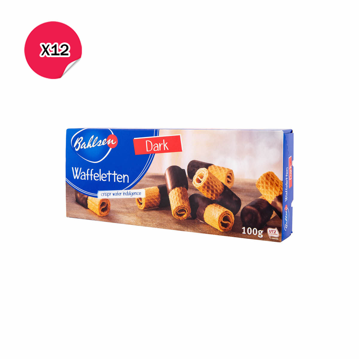 وافل باهلزن وافليتين بالشوكولاتة الداكنة - 12 × 100 جرام