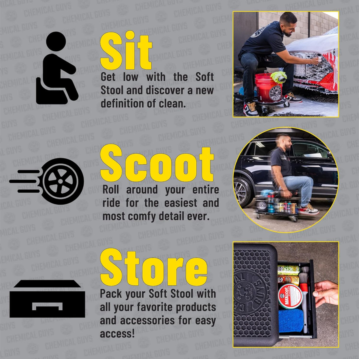 كرسي ناعم لتفاصيل الأدوات كيميكال جايز - أسود-5