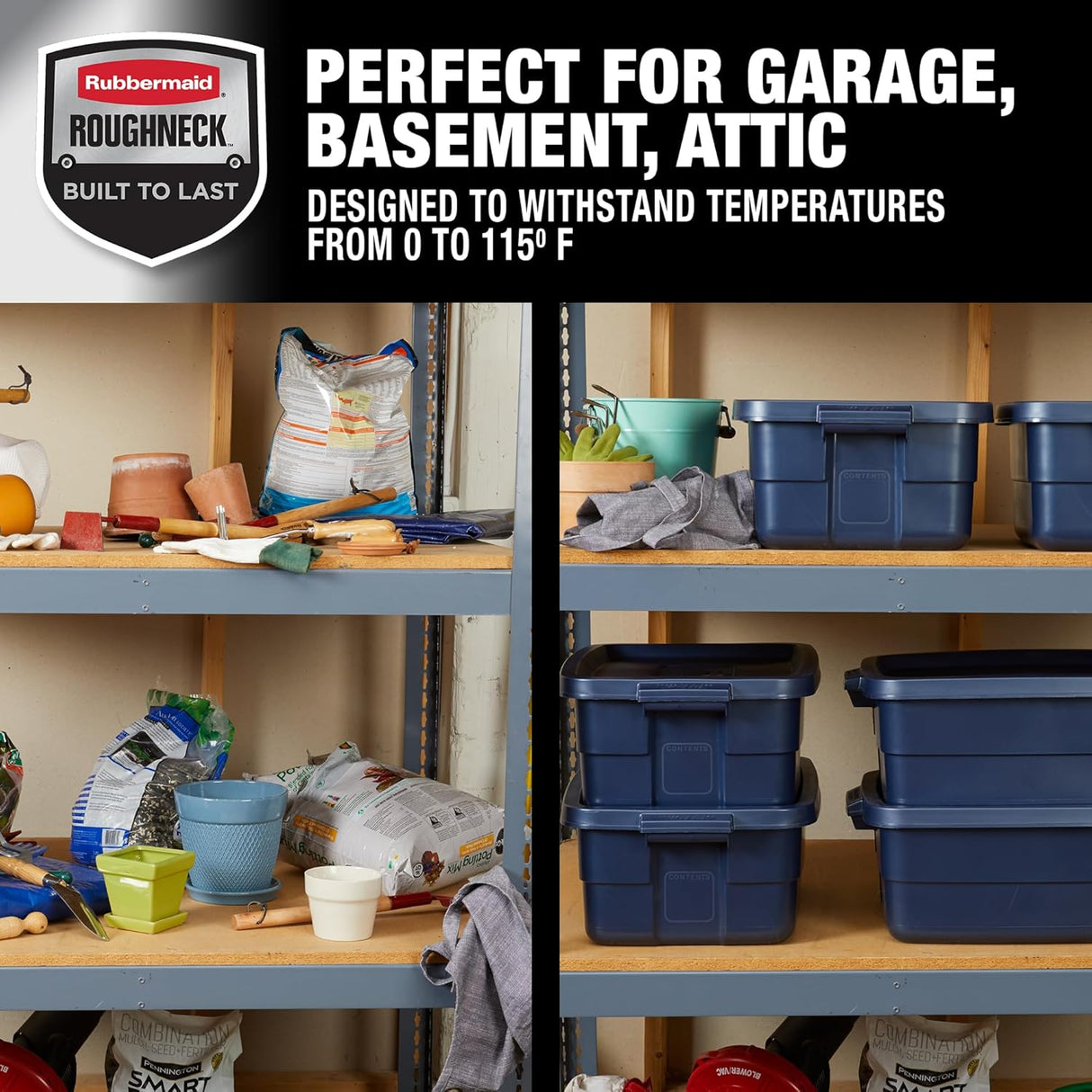 Rubbermaid Plastic Storage Bag, Dark Blue