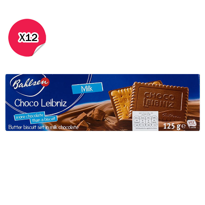بسكويت باهلزن لايبنتز بالشوكولاتة بالحليب - 12 × 125 جرام