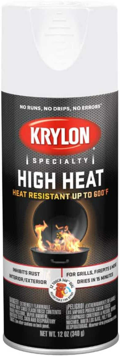 بخاخ طلاء مقاوم للحرارة كريلون - 12 أونصة - أبيض