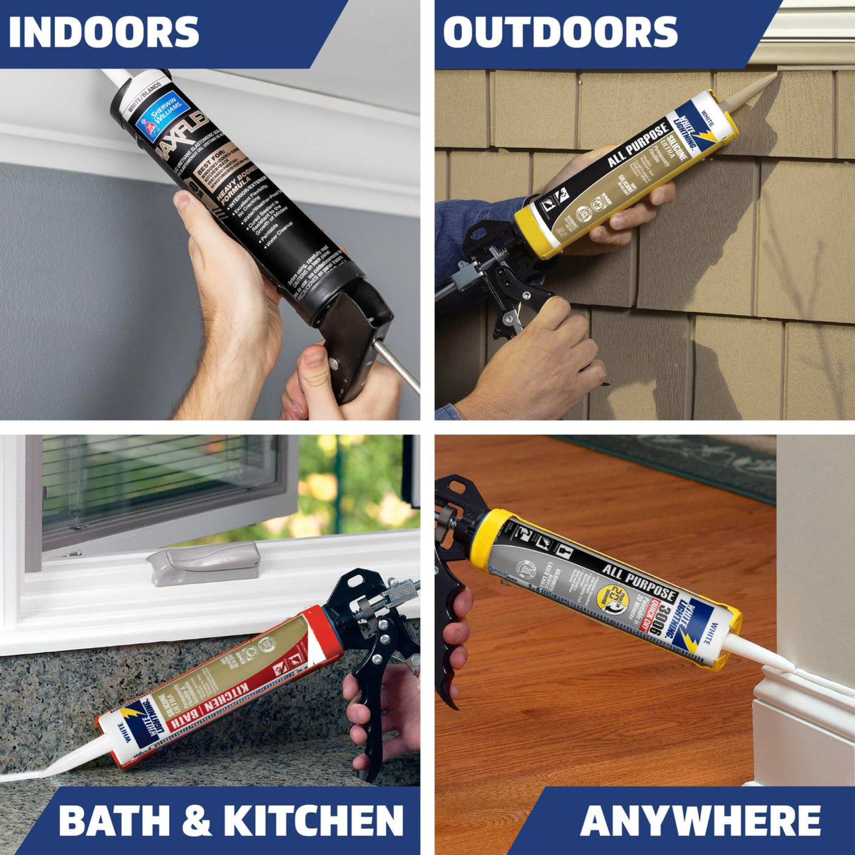 عازل وايت لايتنينج سريع الجفاف سيليكوني أكريليكي - 10 أونصة-5