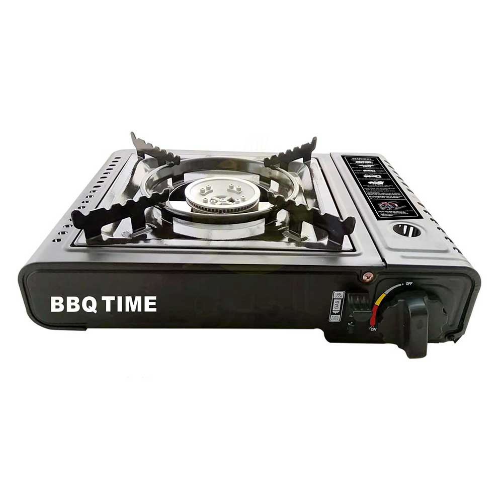 BARBECUE TIME SINGLE BURNER PORTABLE CAMPING GAS STOVE BLACK