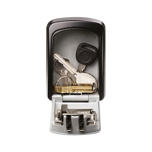 خزنة مفاتيح مثبتة على الحائط من ماستر لوك مكونة من 4 أرقام، فضي وأسود