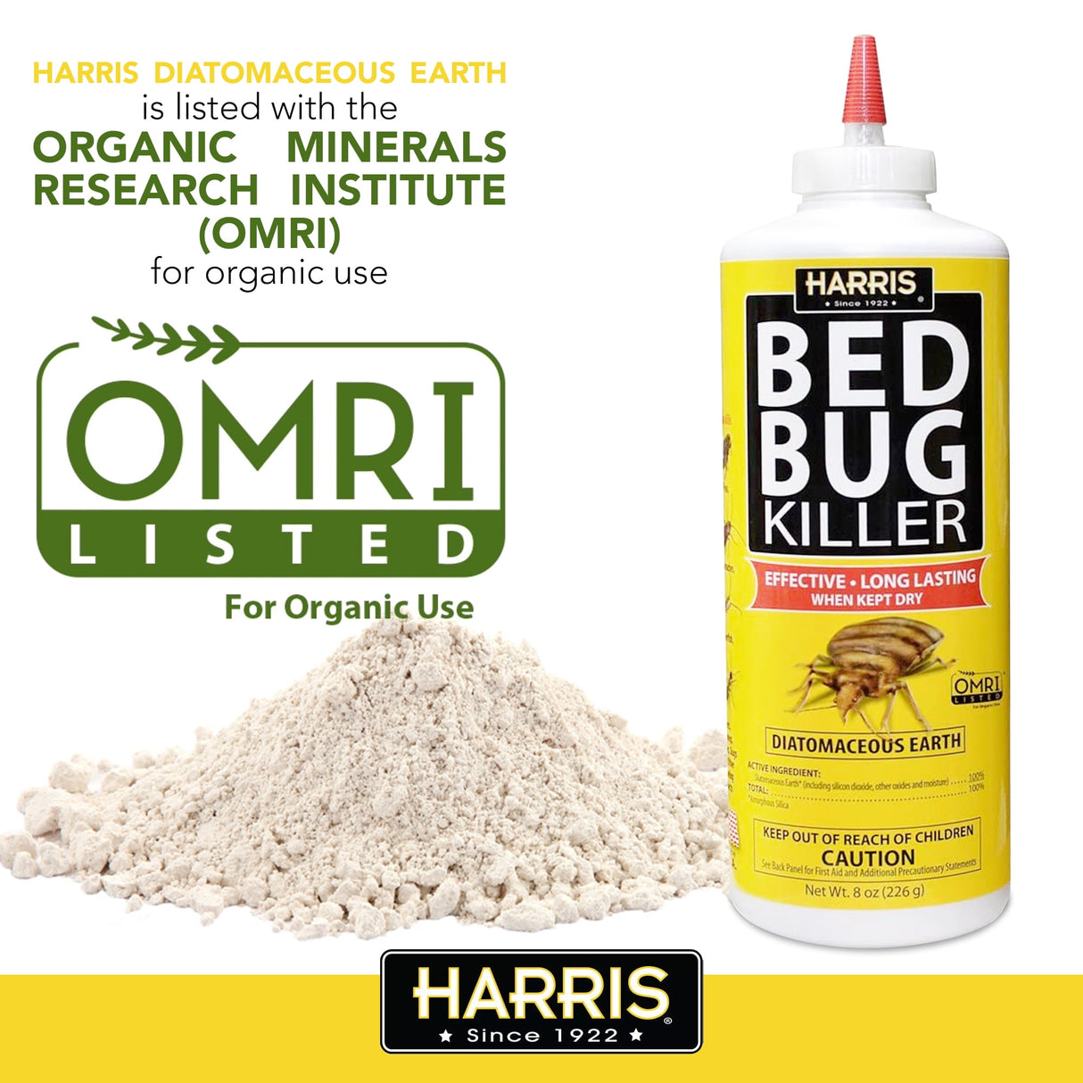 Harris Bed Bug Killing Powder - 8 oz