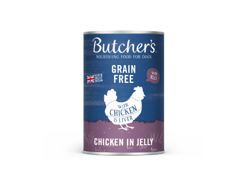 طعام للكلاب بوتشرز بطعم الدجاج وكبده - 400 جرام