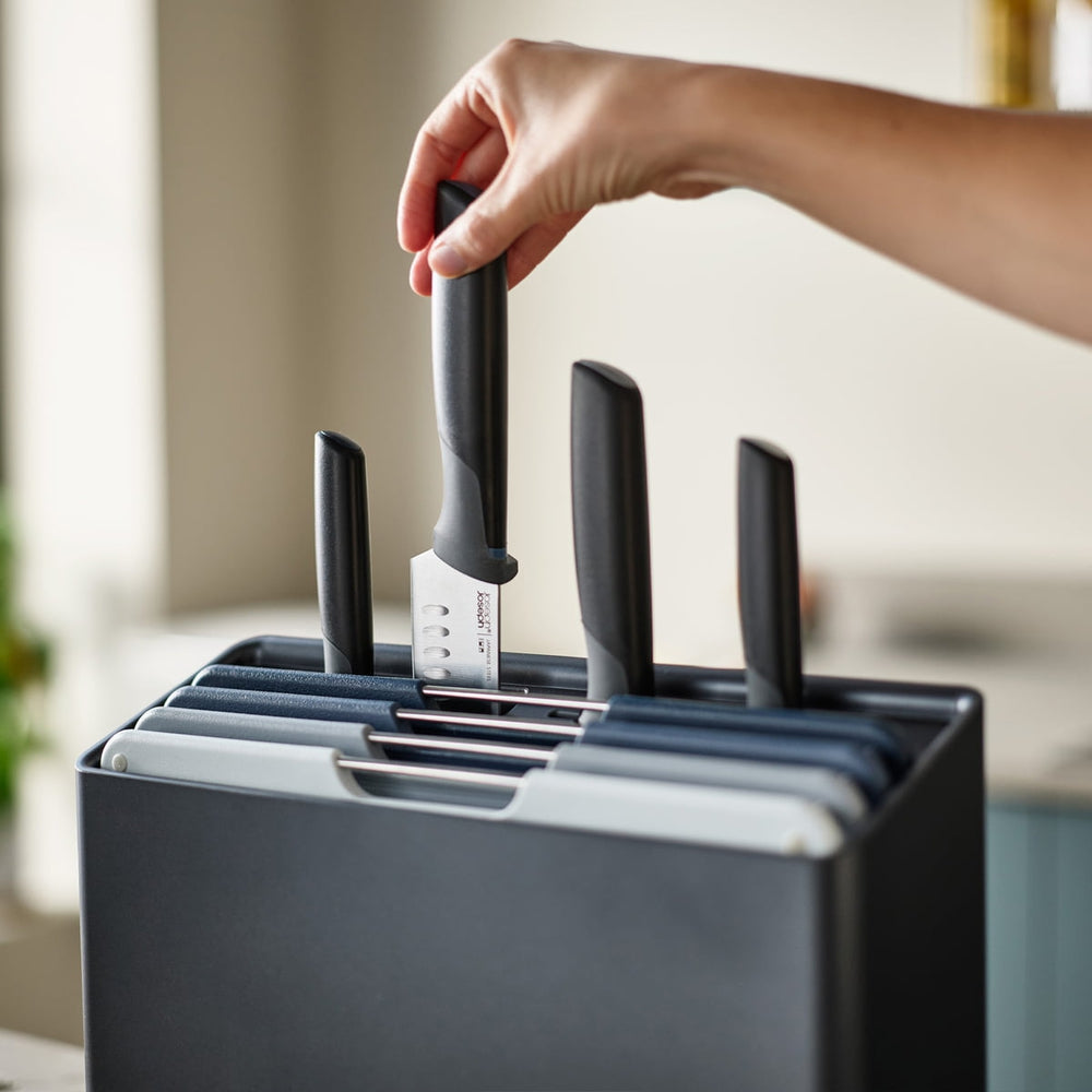 Joseph Joseph Folio Plus Chopping Board with Knife Set 8pc Graphite