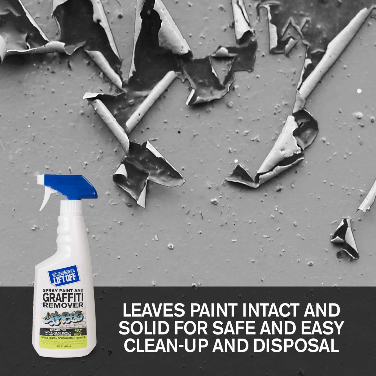 مزيل رسومات الجرافيتي قائم على الماء من موتسينبوكرز ليفت أوف، 22 أونصة، أبيض