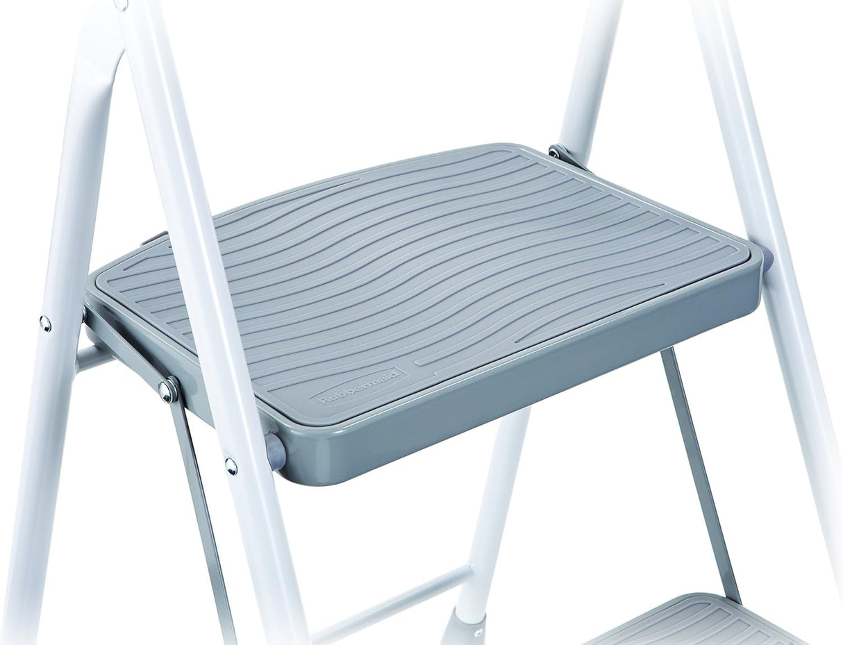 مقعد فولاذي من رابرميد، درجتين، فضي