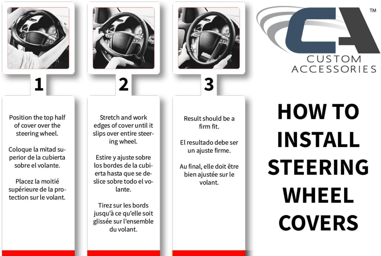 غطاء عجلة قيادة خشب متين كاستوم أكسسواريز - أسود-6