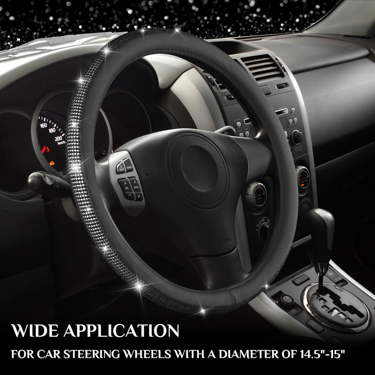 غطاء عجلة قيادة متألق كاستوم أكسسواريز - فضي-6