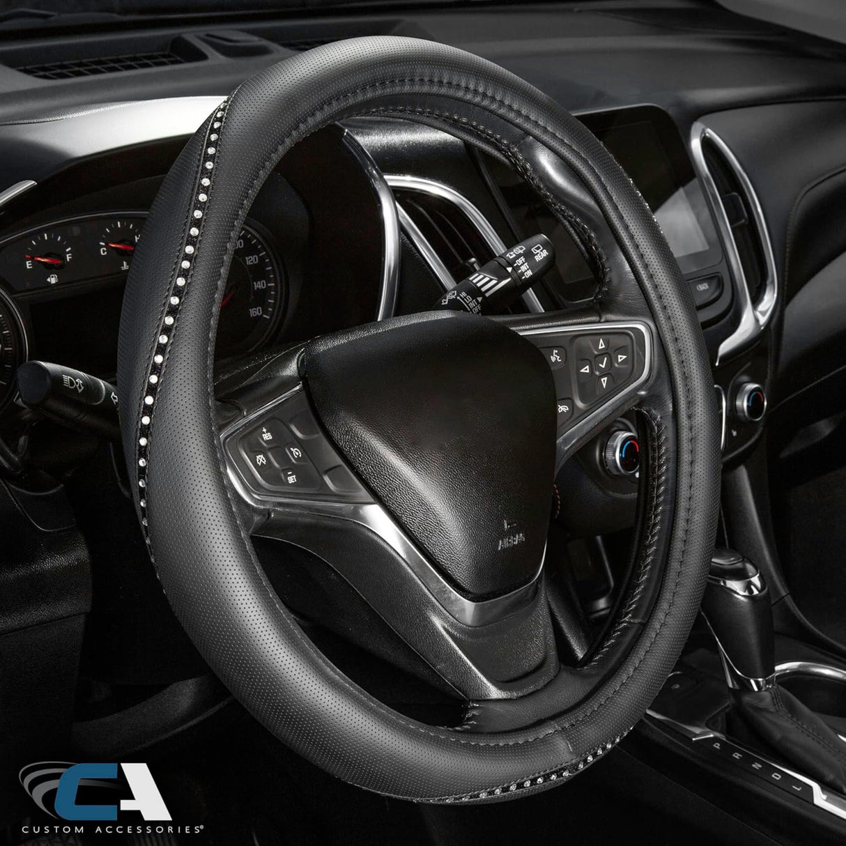 غطاء عجلة قيادة مزخرف كاستوم أكسسواريز - أسود-6