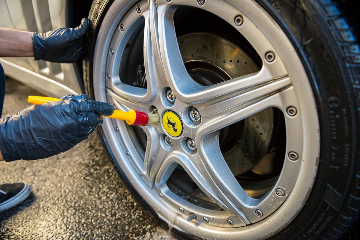 فرشاة تفاصيل للغبار الداخلي والخارجي والتنظيف الثقيل كيميكال جايز - أصفر-6