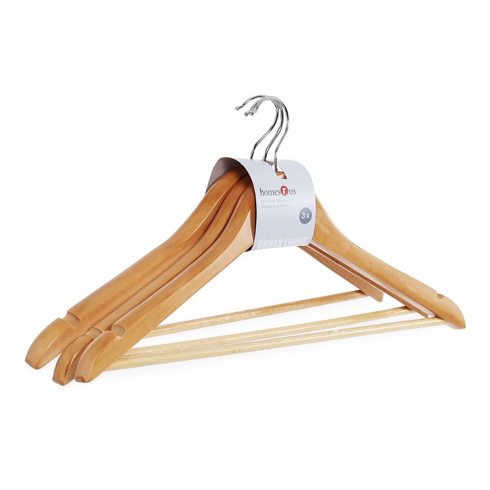SWEET HOME WOODEN HANGER 3PCS