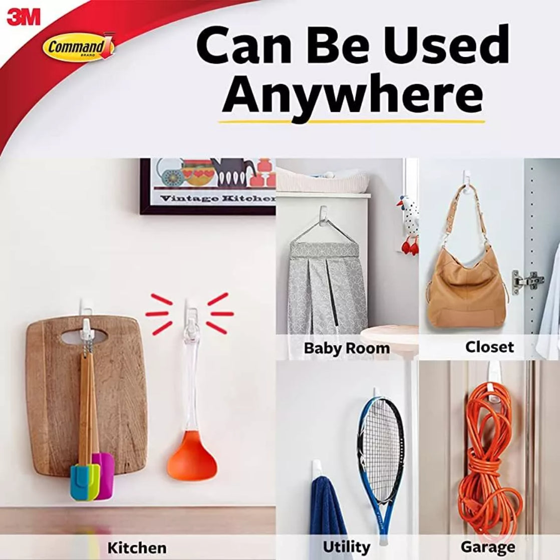 خطاف كبير متعدد الاستخدامات كوماند - أبيض-6