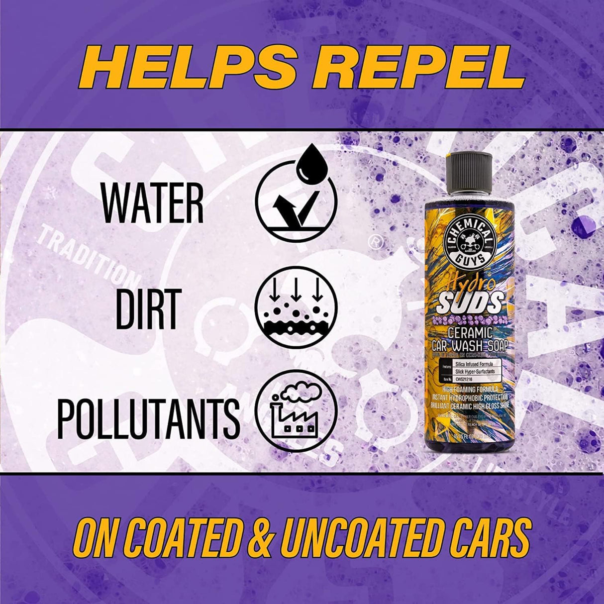 صابون غسيل السيارة الخزفي هيدروسودز كيميكال جايز - 16 أونصة-6