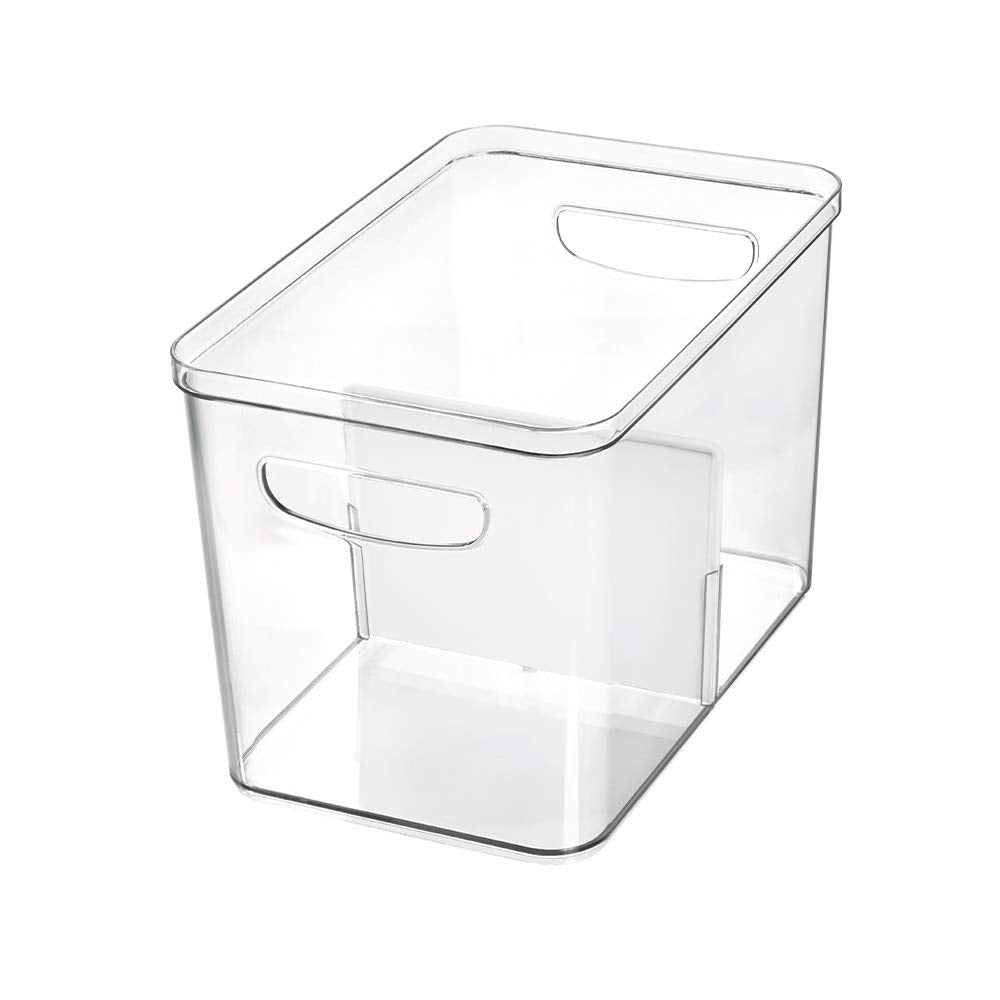 RPET Crisp Divided Bin 8 x 12 x 8 Clear/Matte White