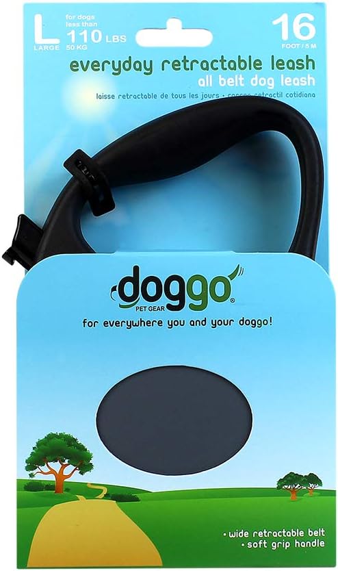 Retractable Leash LargeGranite Gray 16-Ft.