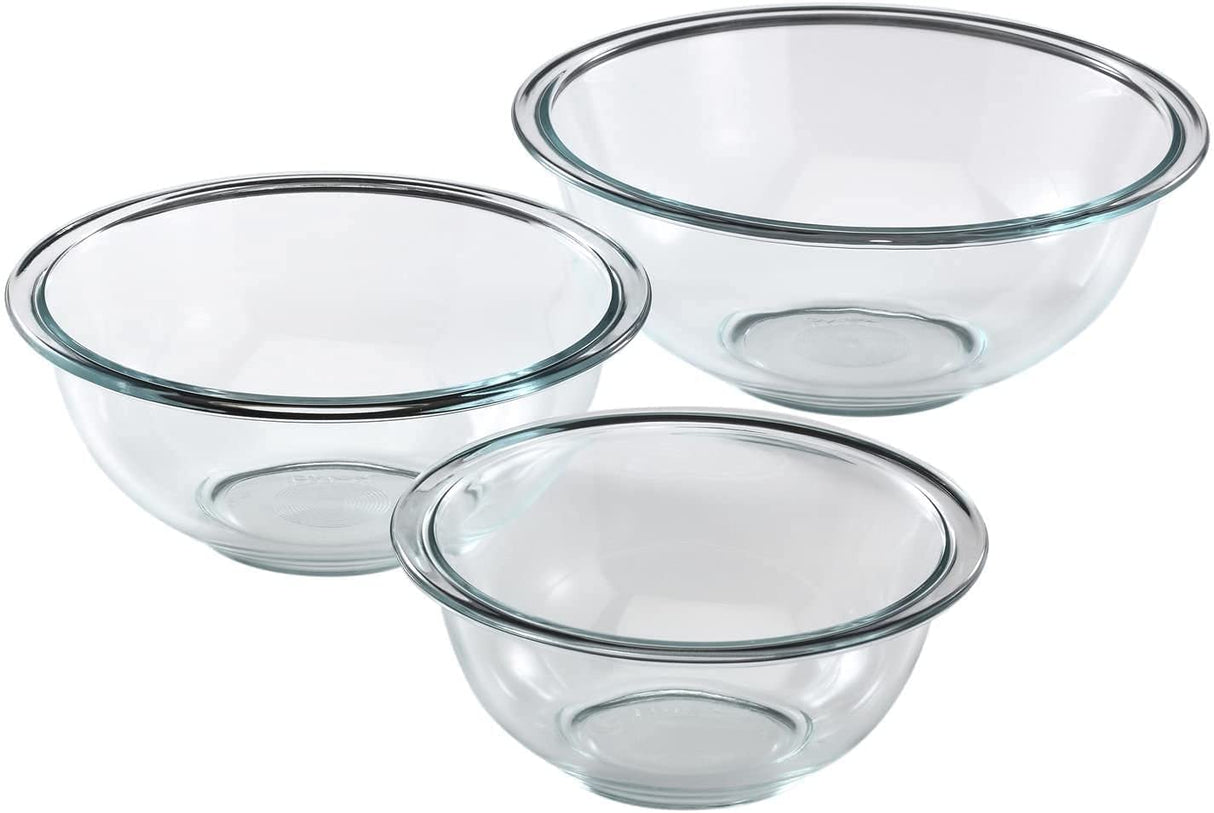 Pyrex Mixing Bowl Set Clear 3Pc.