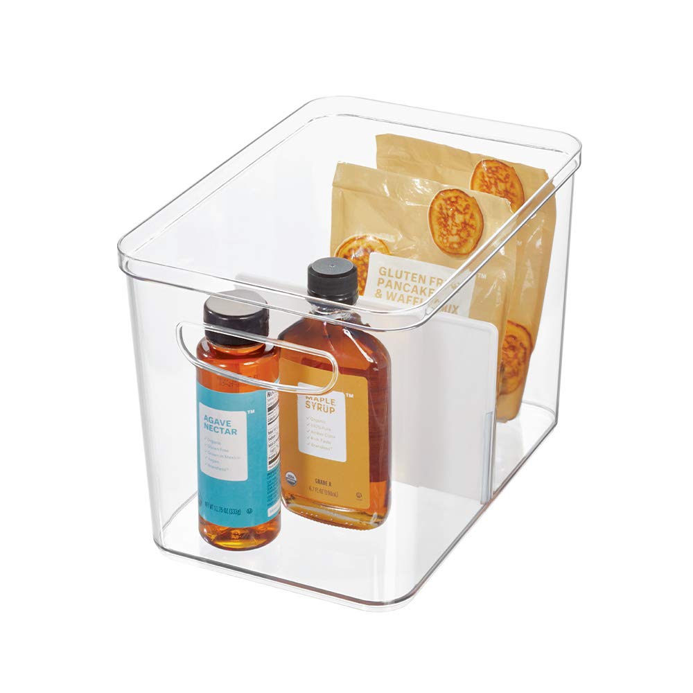 RPET Crisp Divided Bin 8 x 12 x 8 Clear/Matte White