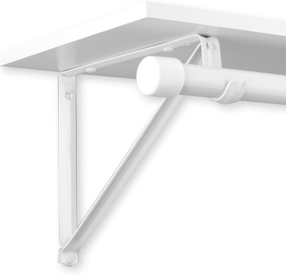 دعامة للرف وعمود خزانة ناب اند فوغت متين مطلي بمسحوق ايبوكسي الابيض مقاس 10-3/4 بوصة