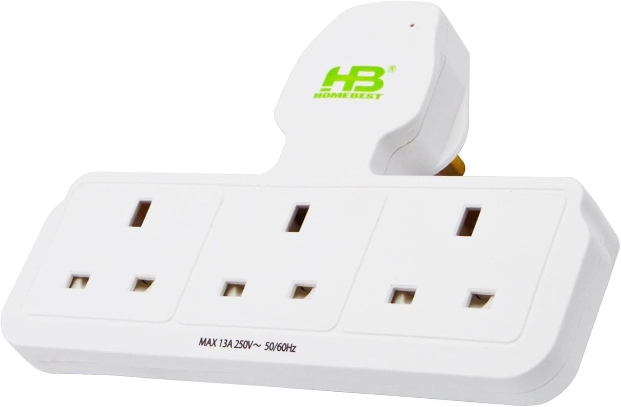 هوم بيست قابس كهربائي مدمج، 13 أمبير - ابيض